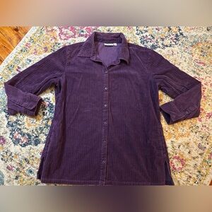 Croft&Burrow_Ladies XL purple corduroy shirt